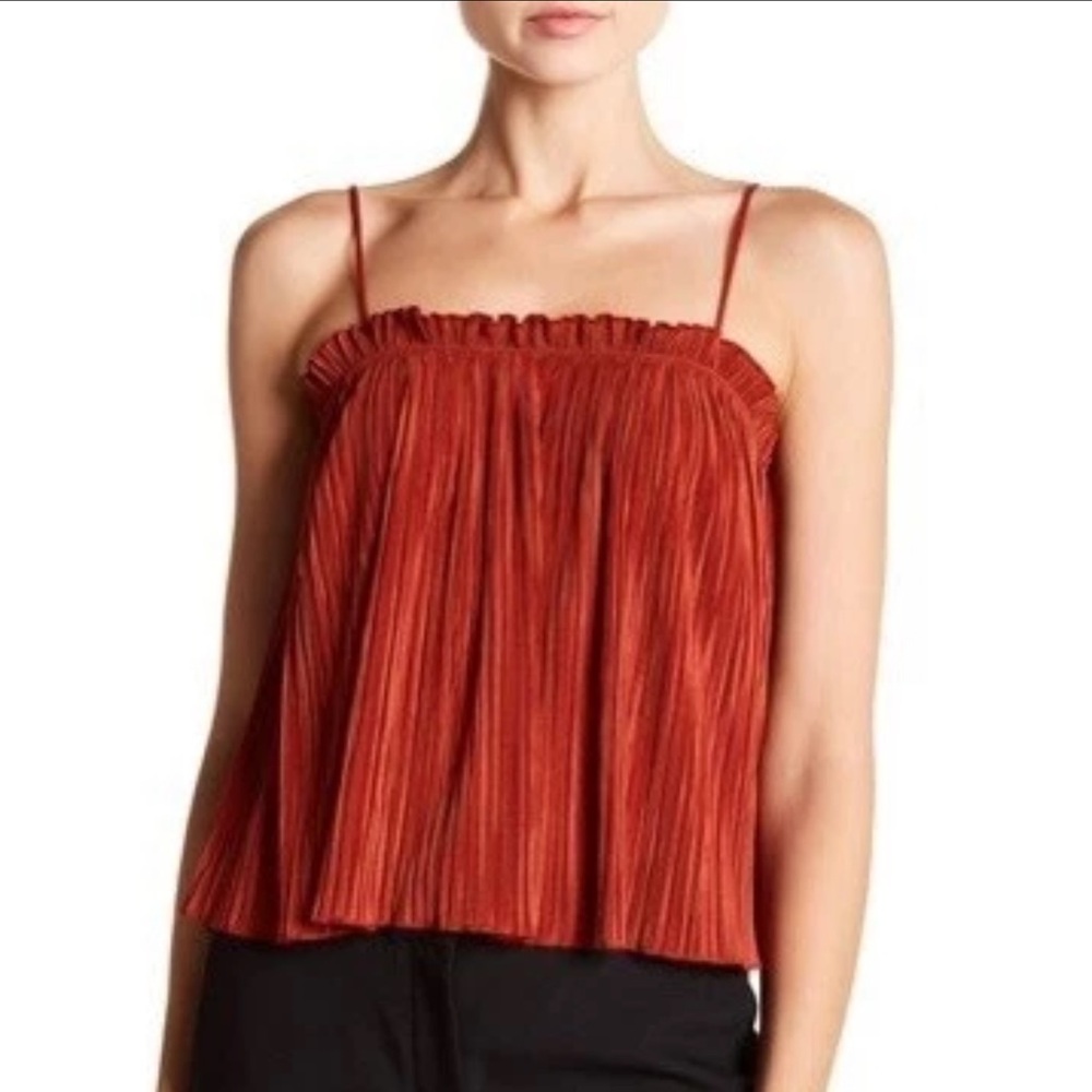 Madewell Women's Nicole Pleated Ruffle Tank Top Size XS